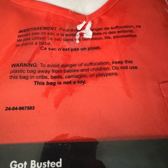 NWT Spirit Halloween Costume Women Size XL (12-16) Got Busted Costume Cosplay - Picture 4 of 9